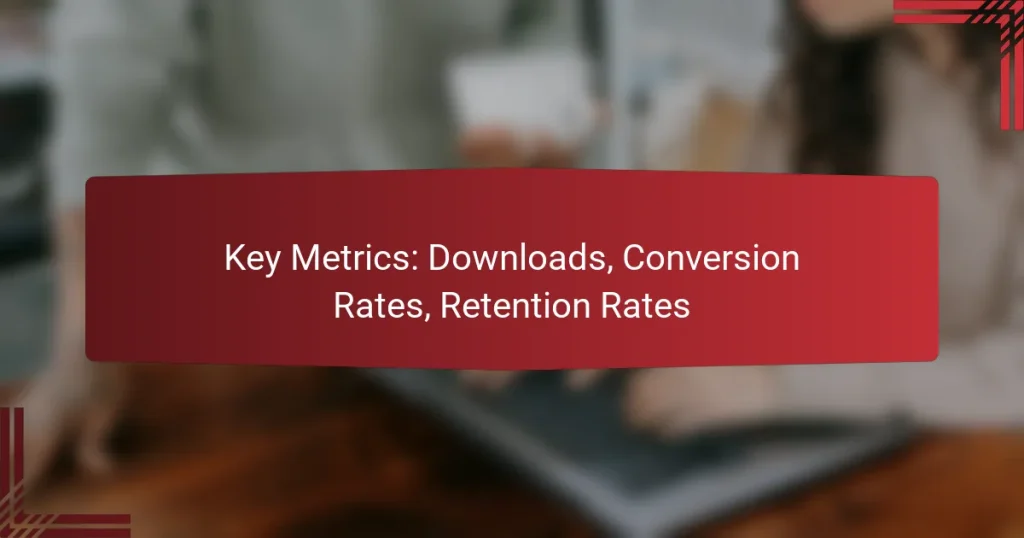 Key Metrics: Downloads, Conversion Rates, Retention Rates