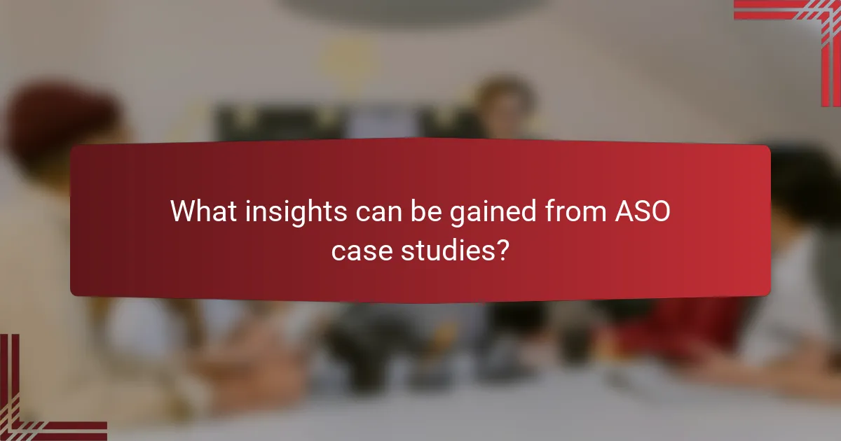 What insights can be gained from ASO case studies?