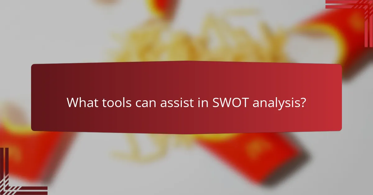 What tools can assist in SWOT analysis?